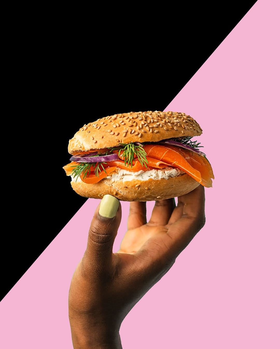 Vegan Zeastar smoked salmon bagel